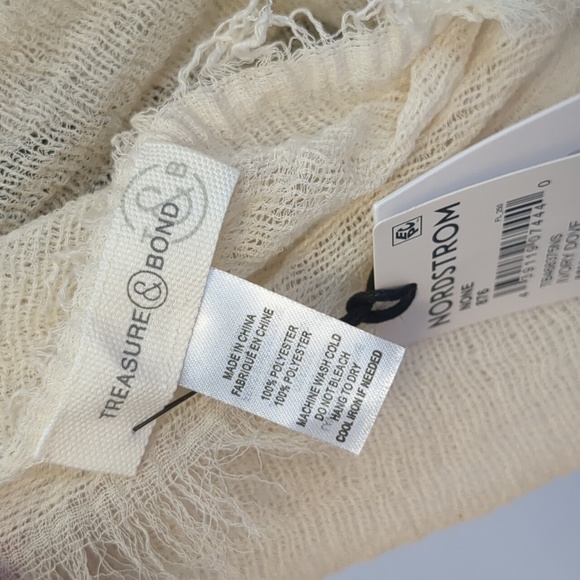 NWT - TREASURE & BOND Ivory Dove Scarf - Picture 5 of 5